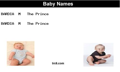 bardia baby names